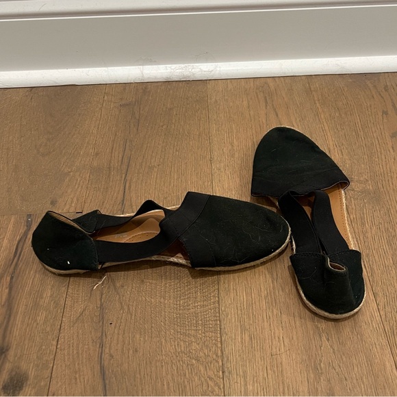 Black canvas summer flats sz 9 - Picture 2 of 3